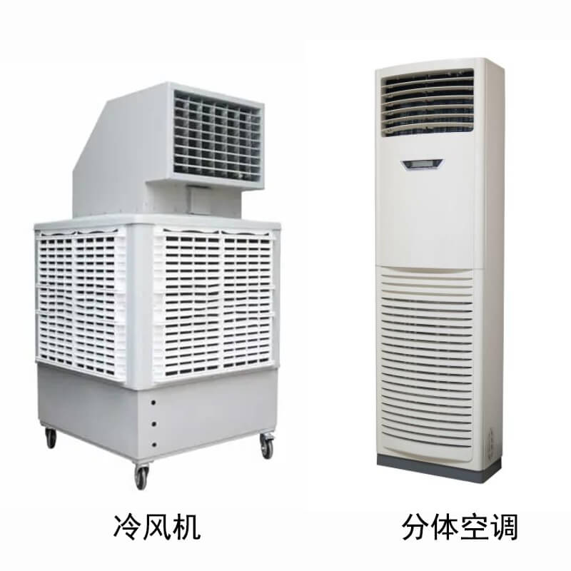 冷氣機(jī)(左)和分體空調(diào)(右)